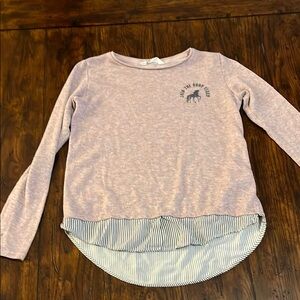 H&M Pink Sweater with Long Sleeves and Crew Neck